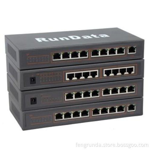 9-port Fast Ethernet Switch with 8-port PoE, CE-, RoHS- and FCC-certified